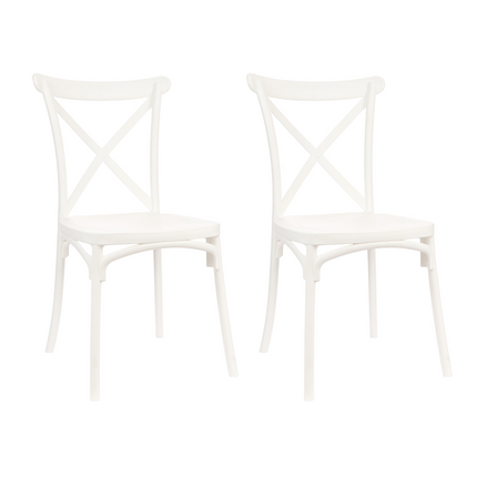 Kit 2 Cadeiras de Design Katrina Interior e Exterior