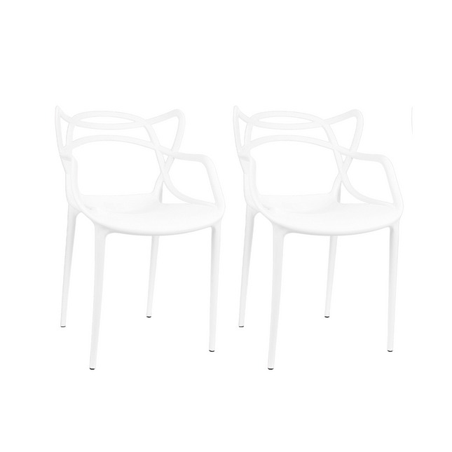 Kit 2 Cadeiras de Design Allegra Interior e Exterior