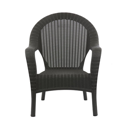Kit 4 Poltronas de Jardim Rattan Qatar + Mesa Capri