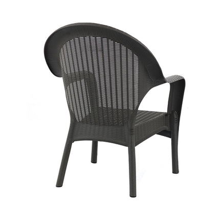 Kit 4 Poltronas de Jardim Rattan Qatar + Mesa Capri