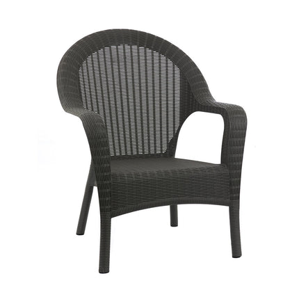 Kit 4 Poltronas de Jardim Rattan Qatar + Mesa Capri