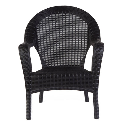 Kit 4 Poltronas de Jardim Rattan Qatar + Mesa Capri