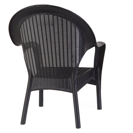 Kit 4 Poltronas de Jardim Rattan Qatar + Mesa Capri
