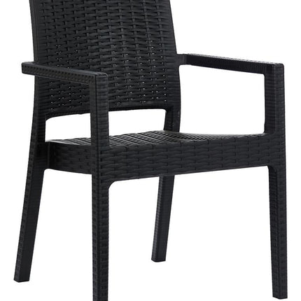 Kit 4 Poltronas Milano Vime Rattan Sintetico S jantar E Jardim