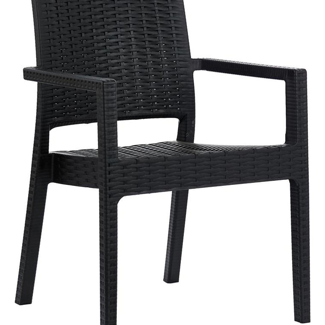 Kit 4 Poltronas Milano Vime Rattan Sintetico S jantar E Jardim