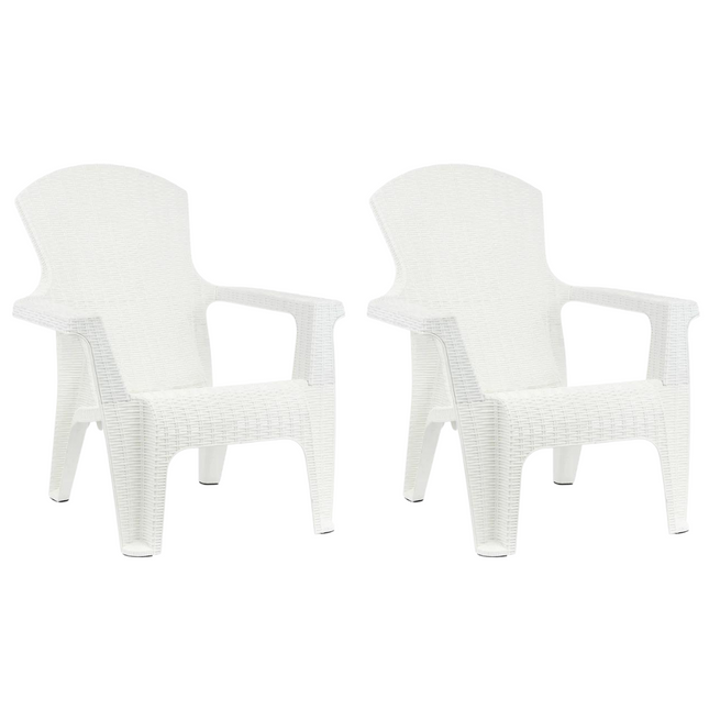 Kit 2 Poltronas Roma De Rattan Sintetico Piscina E Jardim