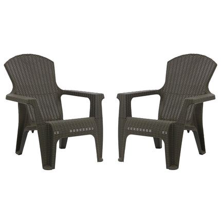 Kit 2 Poltronas Roma De Rattan Sintetico Piscina E Jardim