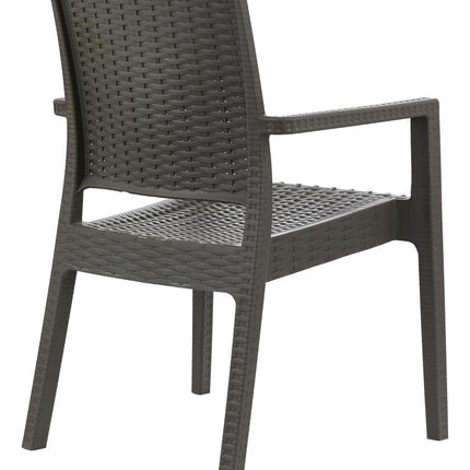 Kit 2 Poltronas Milano Vime Rattan Sintetico S jantar E Jardim