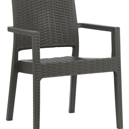Kit 2 Poltronas Milano Vime Rattan Sintetico S jantar E Jardim