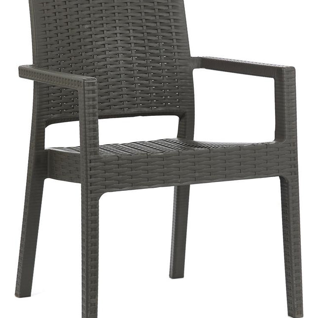 Kit 2 Poltronas Milano Vime Rattan Sintetico S jantar E Jardim