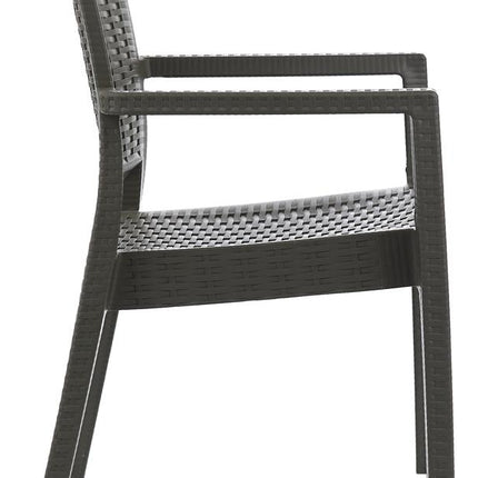Kit 2 Poltronas Milano Vime Rattan Sintetico S jantar E Jardim