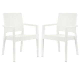 Kit 2 Poltronas Milano Vime Rattan Sintetico S jantar E Jardim