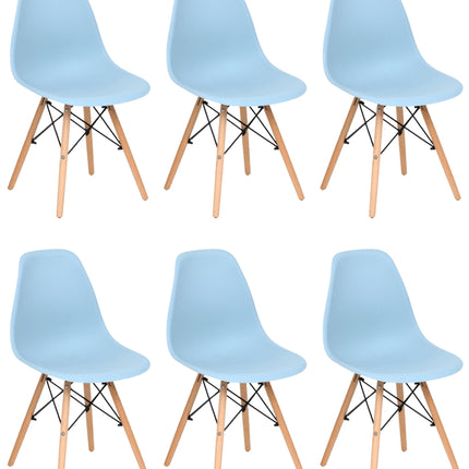 Kit 6 Cadeiras de Design Charles Eames