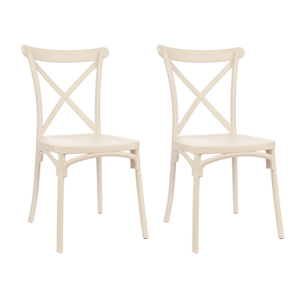 Kit 2 Cadeiras de Design Katrina Interior e Exterior