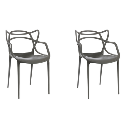 Kit 2 Cadeiras de Design Allegra Interior e Exterior