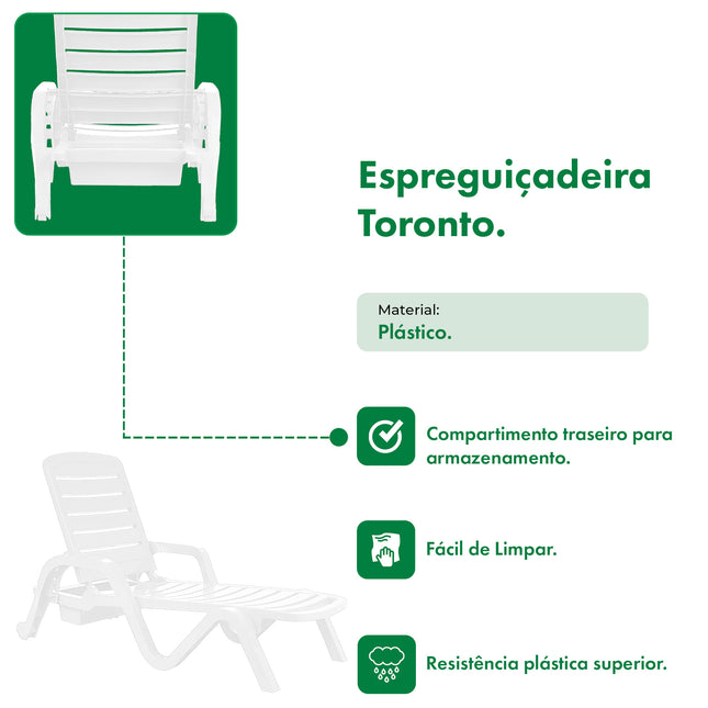 Kit 2 Espreguiçadeiras Toronto