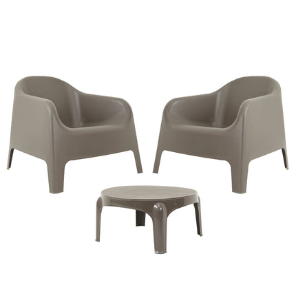 Kit 2 Poltronas Skarpo + Mesa Puket