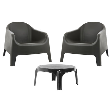 Kit 2 Poltronas Skarpo + Mesa Puket