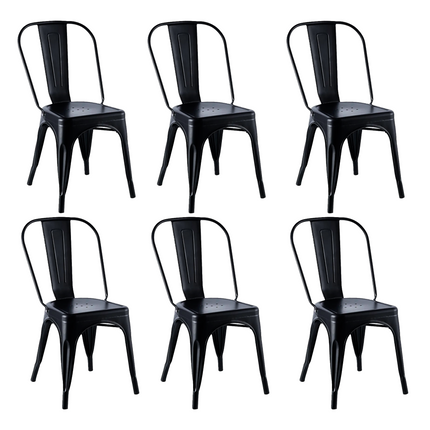 Kit 6 Cadeiras de Design Linha Tolix Metal