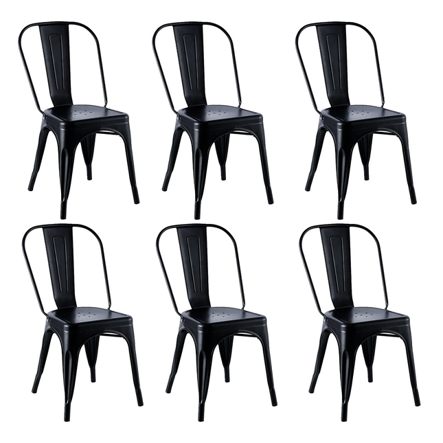 Kit 6 Cadeiras de Design Linha Tolix Metal