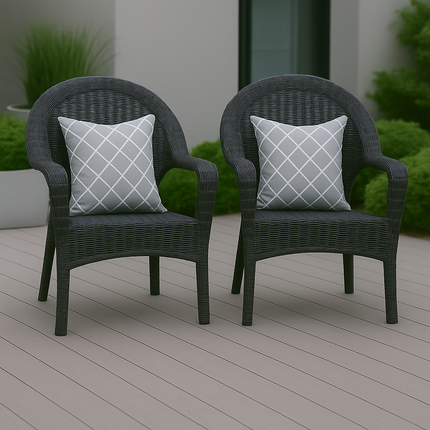 Kit 2 Poltronas de Jardim Rattan Qatar