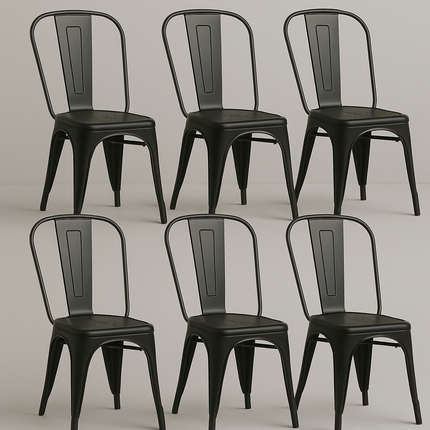 Kit 6 Cadeiras de Design Linha Tolix Metal