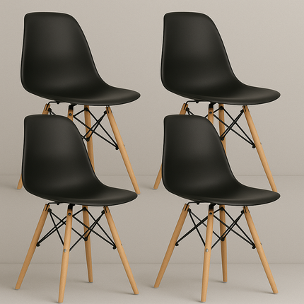 Kit 4 Cadeiras de Design Charles Eames