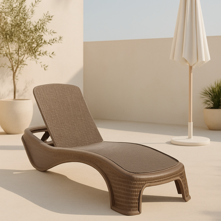 Espreguiçadeira Dubai Premium Fibra Reclinável Praia Piscina