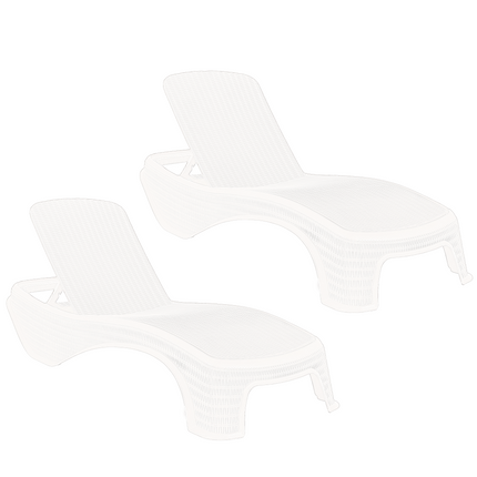 Kit 2 Espreguiçadeiras Dubai Premium Fibra Reclinável Praia Piscina