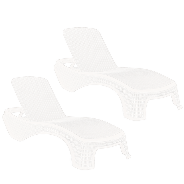 Kit 2 Espreguiçadeiras Dubai Premium Fibra Reclinável Praia Piscina