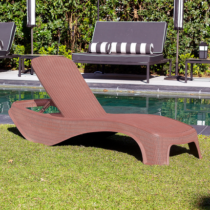 Espreguiçadeira Dubai Premium Fibra Reclinável Praia Piscina
