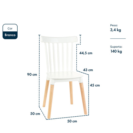 Kit 6 Cadeiras de Design Windsor