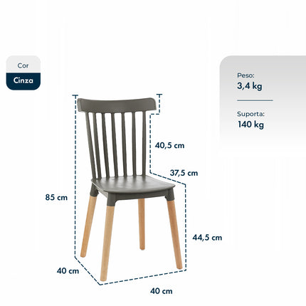 Kit 6 Cadeiras de Design Windsor