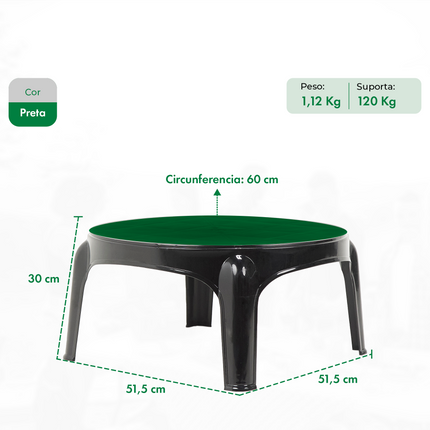 Kit 4 Poltronas Miami + Mesa Puket