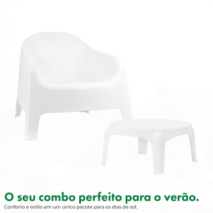 Kit 4 Poltronas Skarpo + Mesa Puket