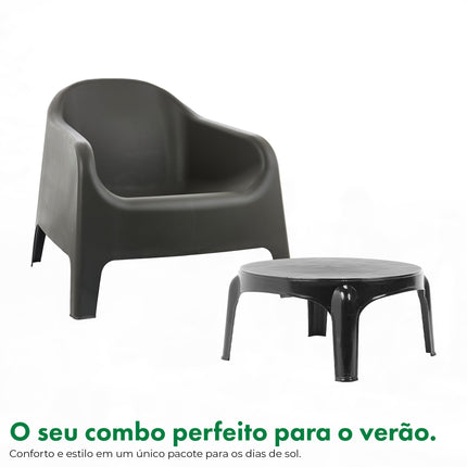 Kit 2 Poltronas Skarpo + Mesa Puket