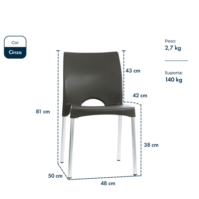 Kit 6 Cadeiras de Design Boston Exterior