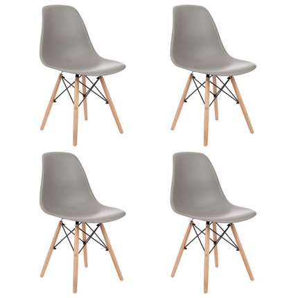 Kit 4 Cadeiras de Design Charles Eames