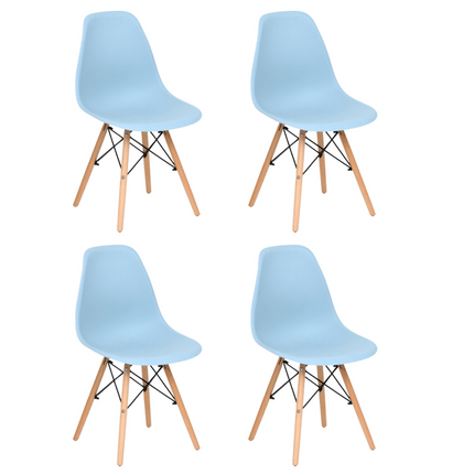 Kit 4 Cadeiras de Design Charles Eames