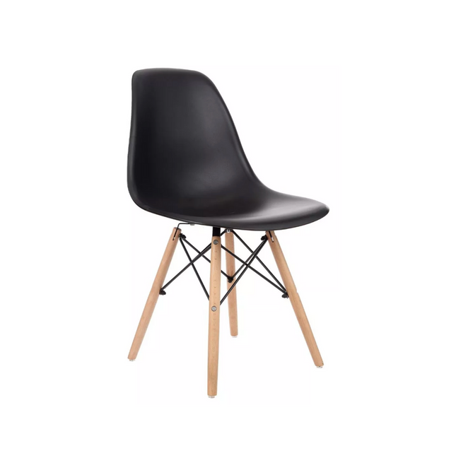 Cadeira Charles Eames com Pés de Madeira