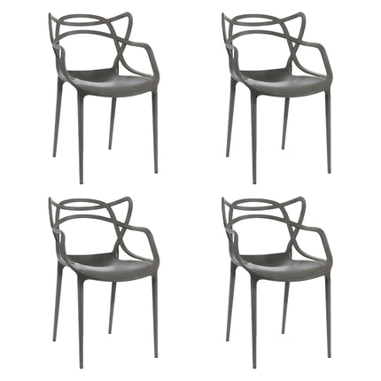 Kit 4 Cadeiras de Design Allegra Interior e Exterior