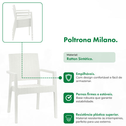 Poltrona Milano Rattan Sintetico
