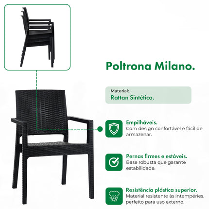 Poltrona Milano Rattan Sintetico