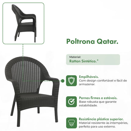 Poltrona Rattan Qatar