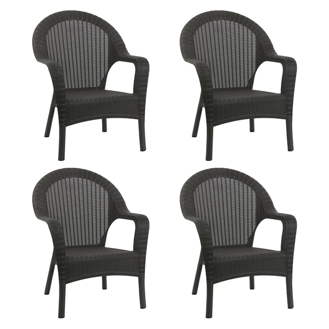 Kit 4 Poltronas Rattan Qatar