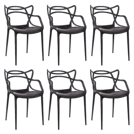 Kit 6 Cadeiras de Design Allegra Interior e Exterior