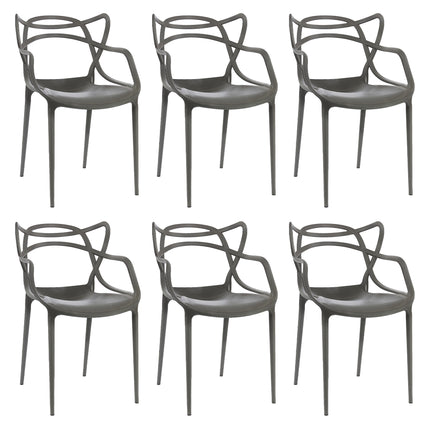 Kit 6 Cadeiras de Design Allegra Interior e Exterior