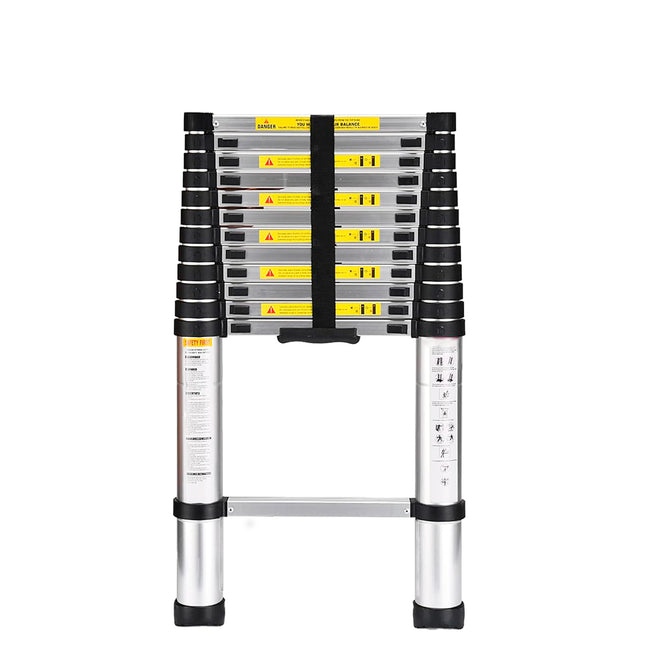 Escada Telescopica Extensiva Aço Inoxidável 13 Degraus 3,8m