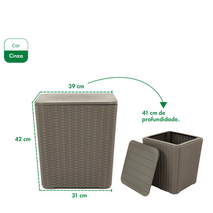 Mesa Auxiliar Rattan Capri