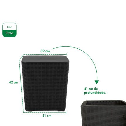 Kit 2 Poltronas de Jardim Rattan Qatar + Mesa Capri